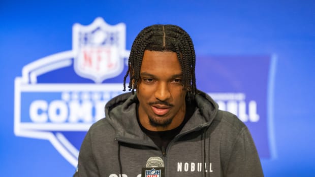 Daniels at the NFL scouting combine on March 1, 2024.
